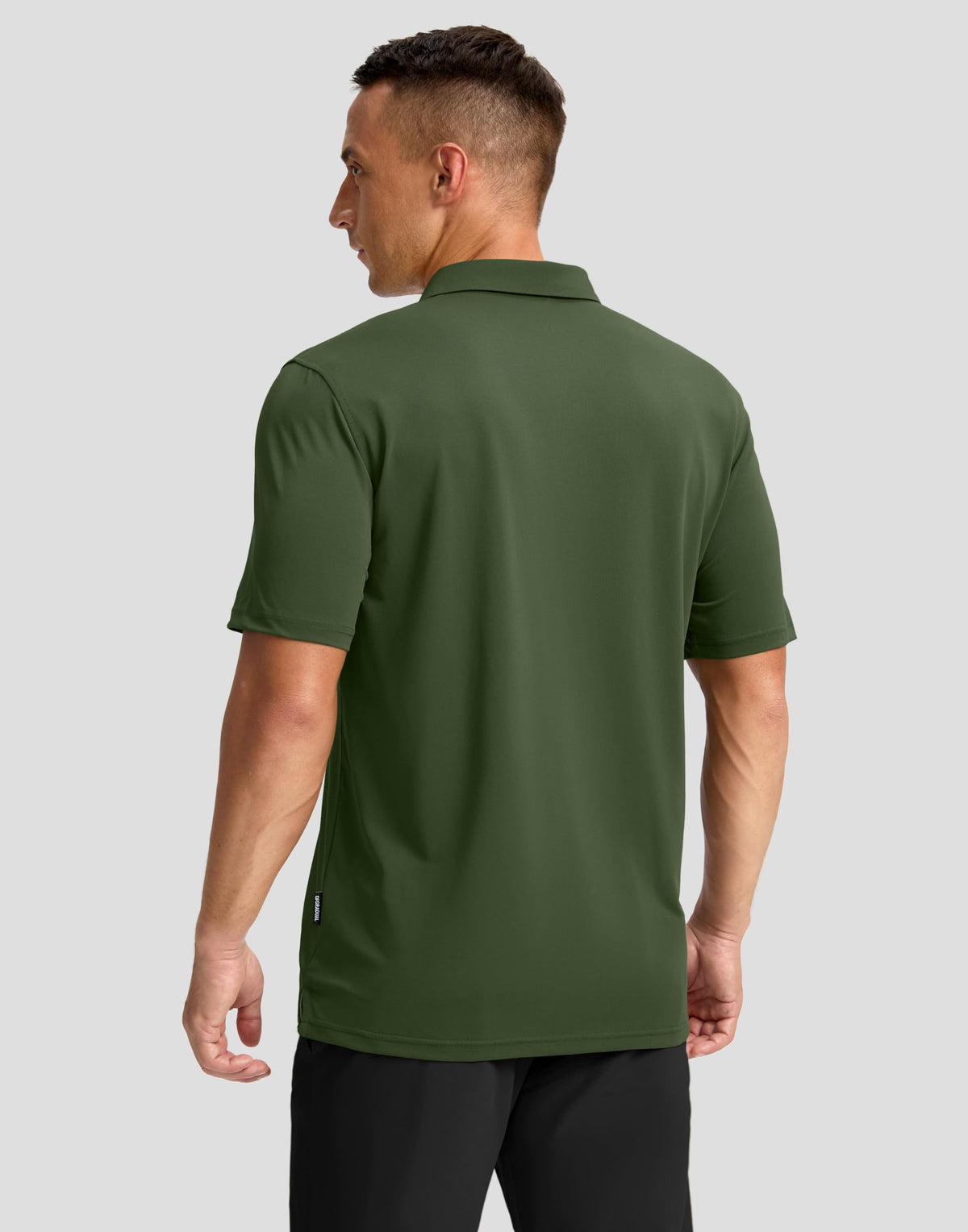 Men's Golf Shirts Dry Fit Moisture Wicking Performance Short Sleeve Collared Polo Shirts for Casual Tennis Bussiness (Dark Green, XL)