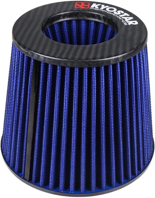 KYOSTAR Carbon Fiber 3" High-Flow Air Filter, Reusable Cone Cold Air Intake