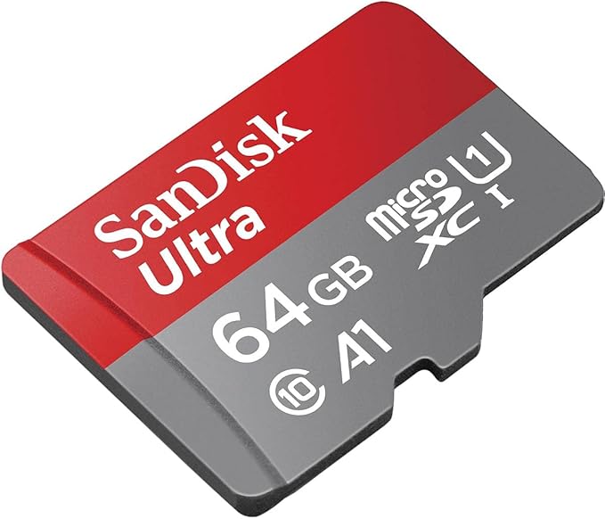 SanDisk 64GB Ultra microSDXC -I Memory Card with Adapter - 120MB/s, C10, U1, Full HD, A1, Micro SD Card - SDSQUA4-064G-GN6MA
