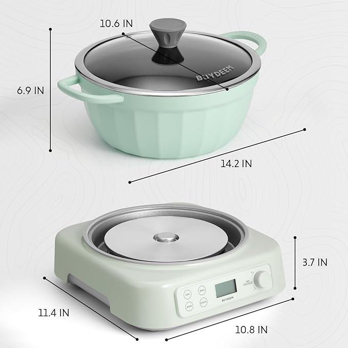 BUYDEEM LP55 5-in-1 Slow Cooker with Removable Nonstick Stockpot, 4.7QT