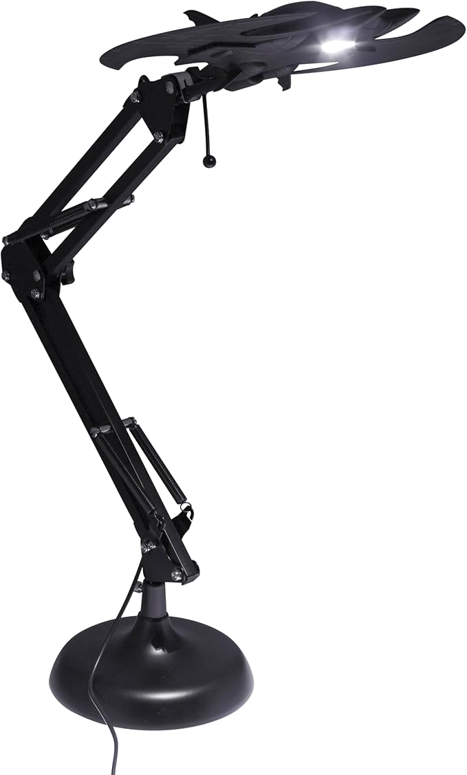 Batman Officially Licensed DC Comics Posable Desk Light USB Powered Lamp with Adjustable Arm Sleek Black Design - Bedrooms, Offices, Gaming Room and Batcaves | Paladone