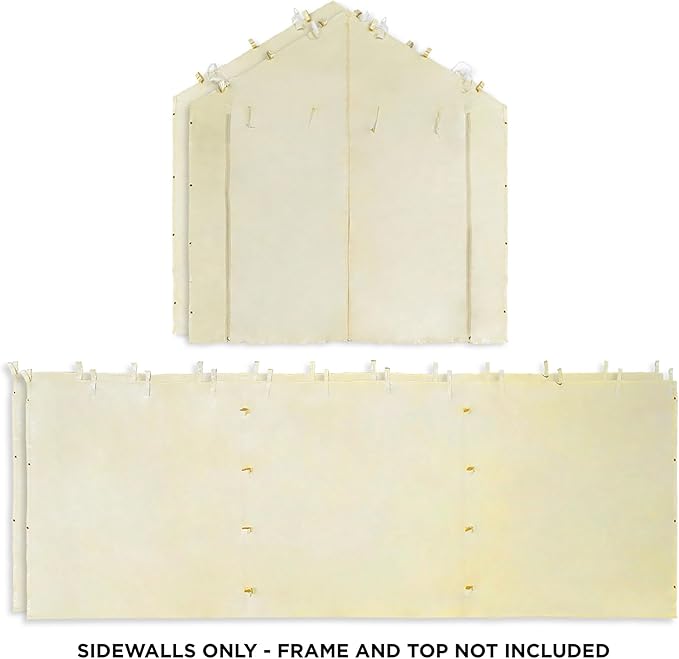 Caravan Canopy Mega Domain Carport 4 Sidewalls, Tan (Sidewalls Only)