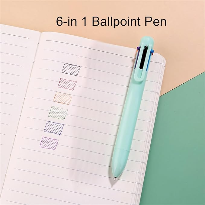 7 Pcs Cute Green Stationery Set Kawaii School Supplies Office Supplies Including Ballpoint Pens Pencil Sharpener Highlighter Correction Tape Eraser Utility Knife (Green)