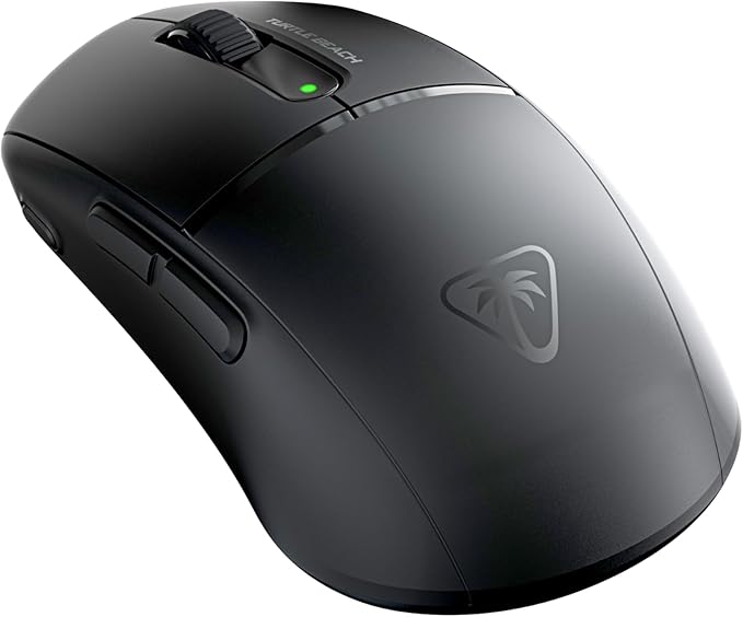 Turtle Beach Burst II Air Wireless Gaming Mouse - 47g Ultra Lightweight, Optical Switches, 26000 DPI Optical Sensor, 120-hour Rechargeable Battery, Symmetrical Design, Bluetooth, USB-C Cable – Black
