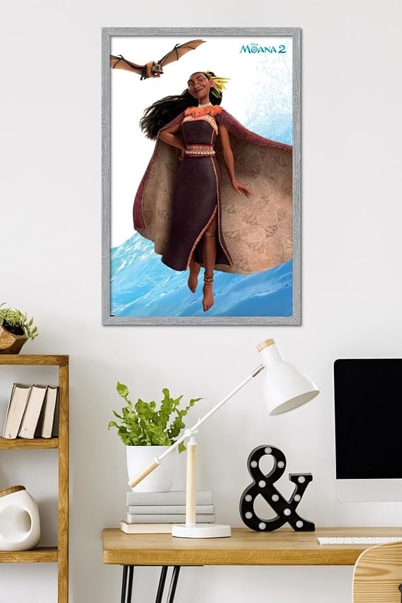 Trends International Disney Moana 2 - Matangi Wall Poster, 34L x 22.4W, Gray Framed Version