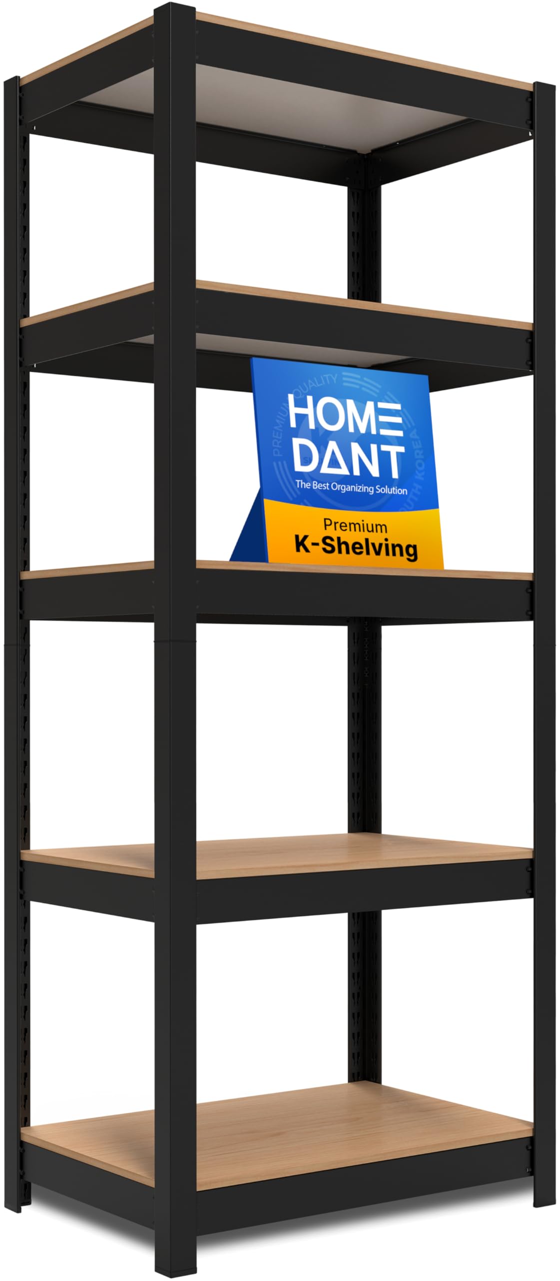HOMEDANT House 36.2" W 5 Tier Heavy Duty Garage Shelving Adjustable Metal Rack Storage Shelves Standing Shelf Unit Organizers Pantry Closet Office White 2Pack