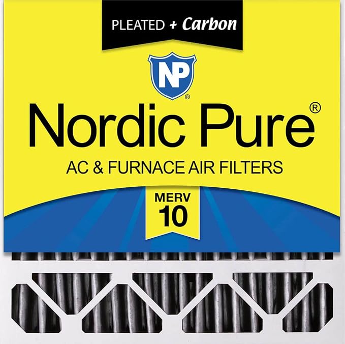 Nordic Pure 20x20x5 Honeywell Replacement Furnace Filters MERV 10 Plus Carbon 1