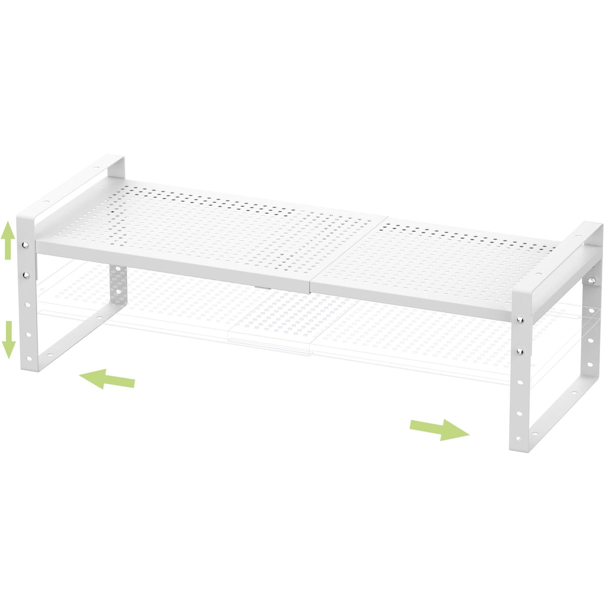 Jojocross Expandable Stackable Aadjustable Shoe Rack Pantry Shelf for Kitchen Cabinets Counter Shelves Countertop Cupboard Storage Solution,Sturdy Heavy-Duty Metal Construction(2Packs/Black/Medium)