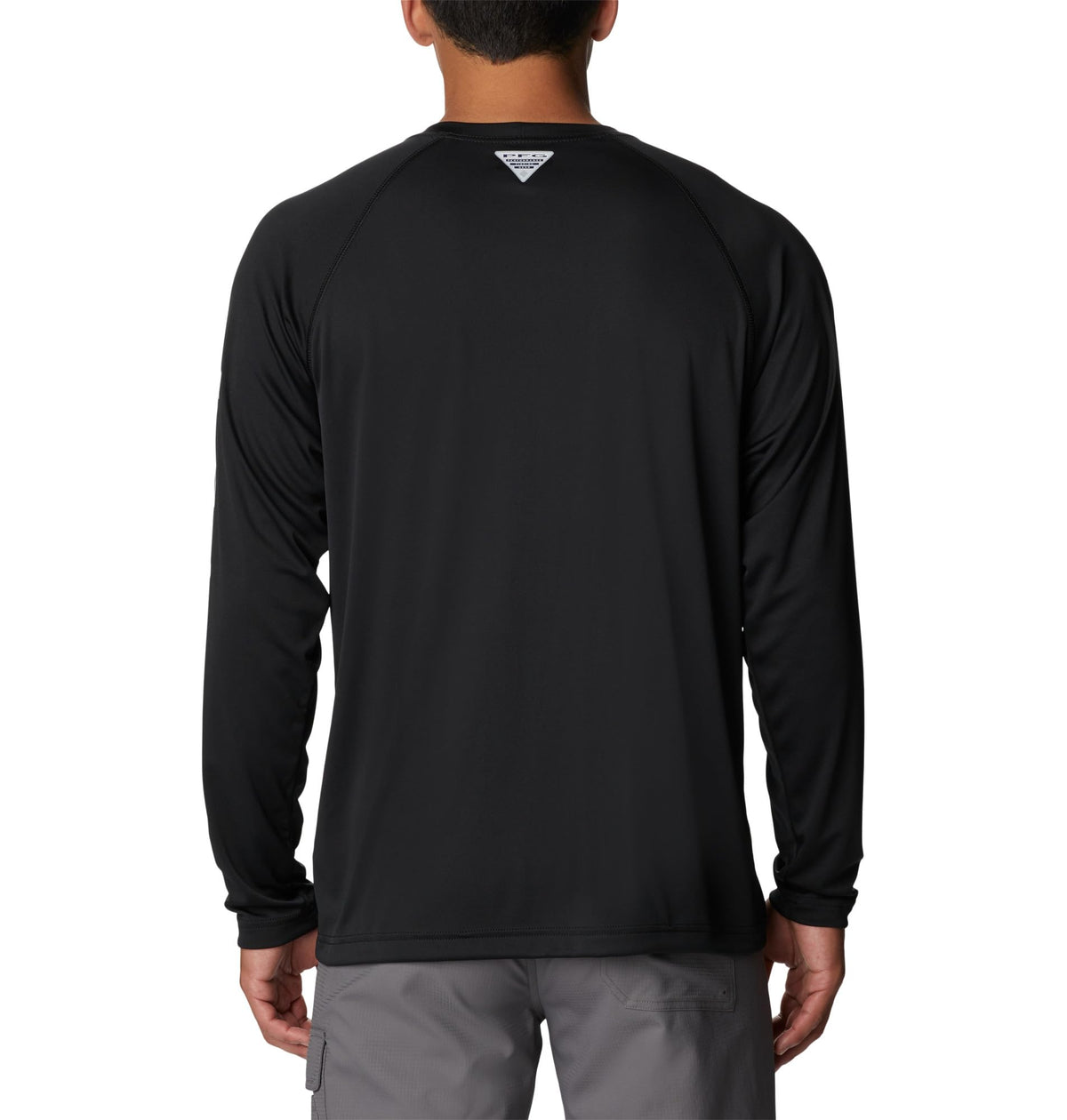 Columbia Men's PFG Terminal Tackle Long Sleeve Fishing Shirt, Black/Cool Grey Logo, 3X