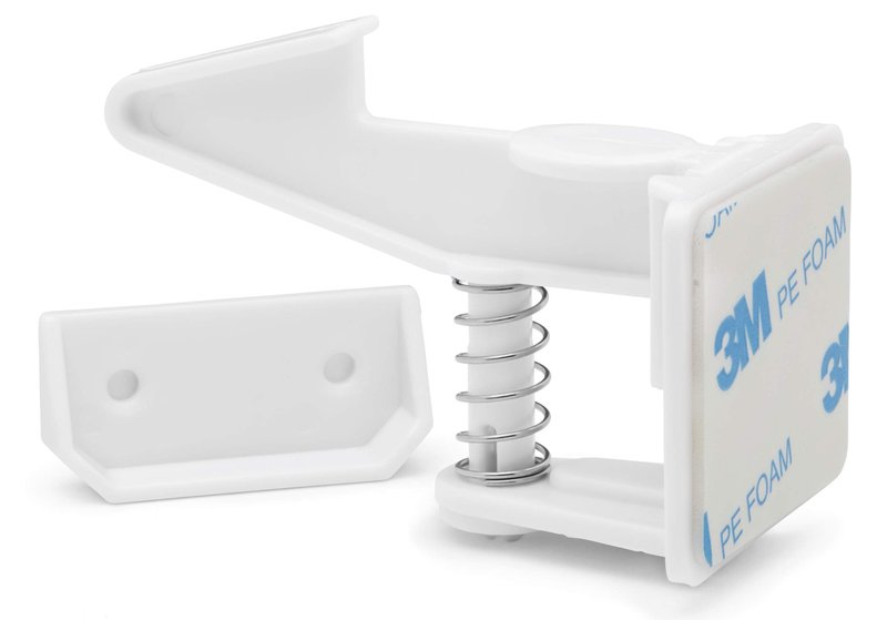 [12-Pack] Invisible Baby Proofing Cabinet Locks - No Drill Child Safety Drawer Latches - Adhesive Childproof Latch for Cabinets, Kitchen & Furniture - Secure Toddler & Infant Safety No Tools Required