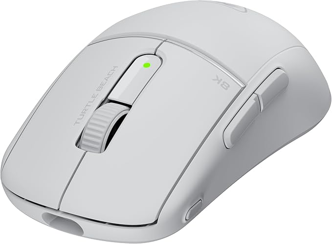 Turtle Beach Burst II Pro Wireless Esports Gaming Mouse, 8000 Polling, 57g Ultra Lightweight, 150-Hr Rechargeable Battery, Optical Switches, 30000 DPI Optical Sensor, 8 Inputs, Bluetooth – White