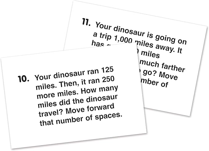 Learning Resources Dino Math Tracks Game – Math Manipulatives, Montessori Board Game, Addition and Subtraction, Counting Literacy Toys, STEM for Kids, Critical Thinking, Gifts for Boys and Girls