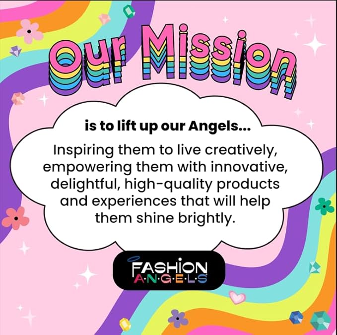 Fashion Angels Fashion Design Sketch Set - Compact Portfolio Sketchbook for Girls, Fashion Coloring Book for Kids Ages 6+, Includes Stencils & 100+ Stickers