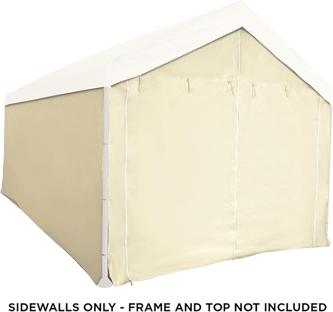 Caravan Canopy Mega Domain Carport 4 Sidewalls, Tan (Sidewalls Only)