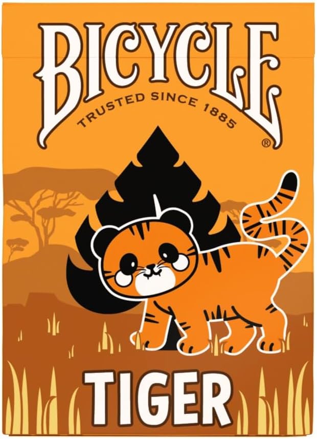 Bicycle Tiger Playing Cards - Cute and Collectible Bengal Tiger Inspired Toys Deck of Card Game for Family Game Night