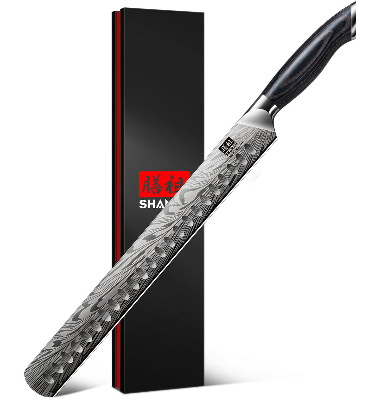 SHAN ZU Chef Knife in Powder Steel, Japanese Kitchen Knife 8 Inch, Ultra Sharp Chef's Knives, High Carbon Japanese Knives with Ergonomic Pakkawood Handle Professional Utility Knives for Meat Vegetable