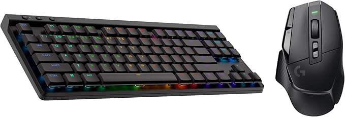 Logitech G502 X Lightspeed Wireless Gaming Mouse + G515 TKL Wireless Gaming Keyboard (Tactile) Bundle: Black