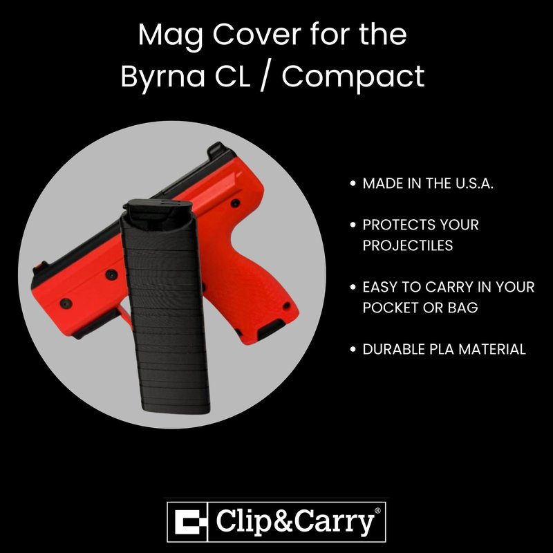 Clip & Carry Mag Cover & Projectile Protector Compatible with the Byrna CL Compact Magazines