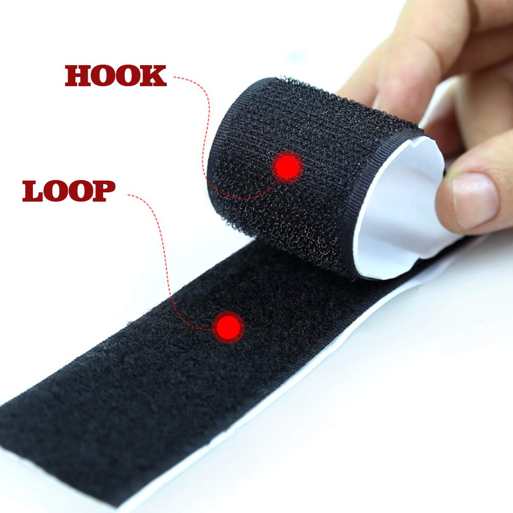 LLPT Hook and Loop Tape 1 Inch x 23 Feet Each Roll, White