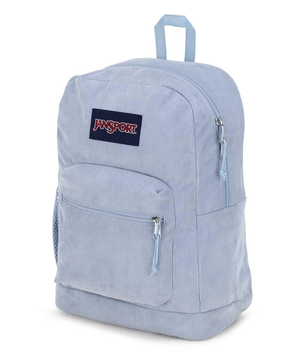 JanSport Cross Town Plus Remix Backpack - Padded Back Panel, Laptop Sleeve, and Front Pocket Organizer - Blue Dusk Corduroy