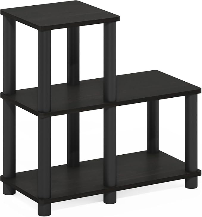 Furinno Turn-N-Tube Accent Decorative Shelf, Espresso/Black
