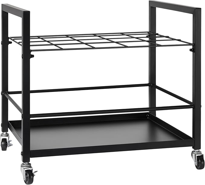 VEVOR Blueprint Storage Rack, 20 Slots Blueprint Holder with Wheels, Mobile Metal Blueprint Storage Cart for Map Poster Architectural Construction Plan, Roll File Organizer for Home, Office, School