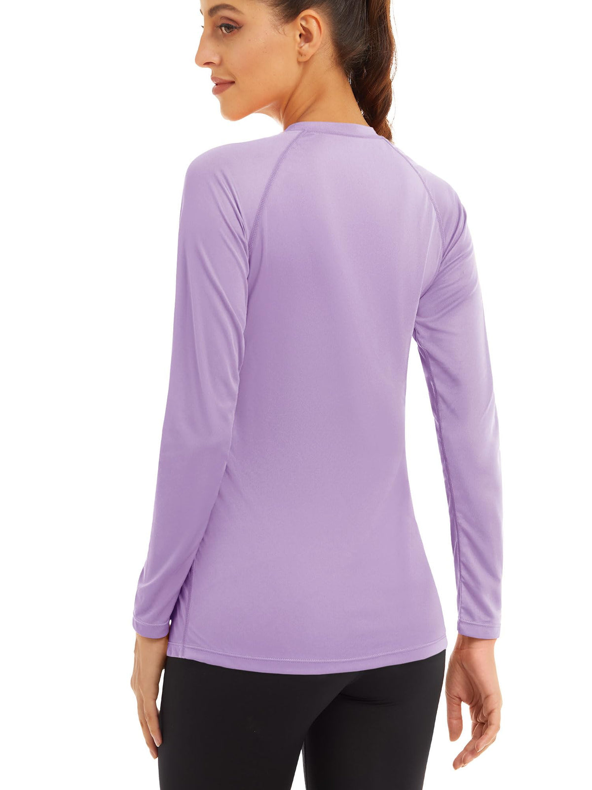 MAGCOMSEN Womens Workout Shirts Long Sleeve Shirts for Women Summer Shirts Fishing Shirts for Women Rash Guard Shirts Hiking Shirts for Women Lightweight Grey Purple