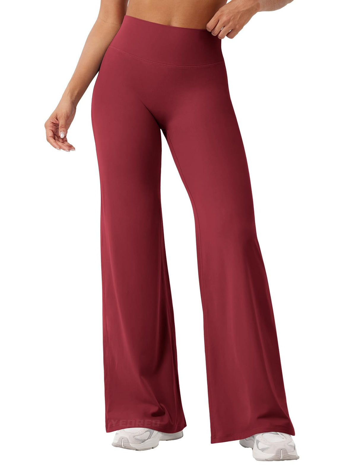 YEOREO Workout Leggings Womens No Front Seam Straight Leggings 31.5" High Waist Buttery Eddiy Gym Yoga Pants Ancora Red XL