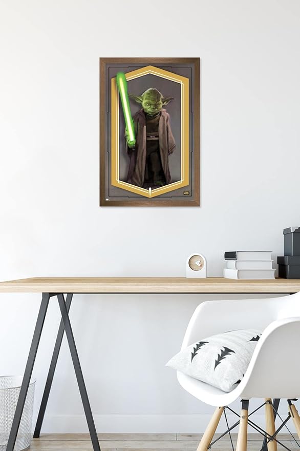 Trends International Star Wars: The High Republic - Yoda Wall Poster, 14.725" x 22.375", Bronze Framed Version