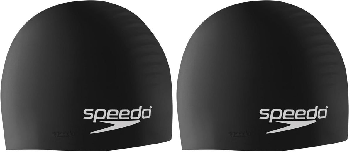 Speedo Unisex-Adult Swim Cap Silicone,(Pack of 2)