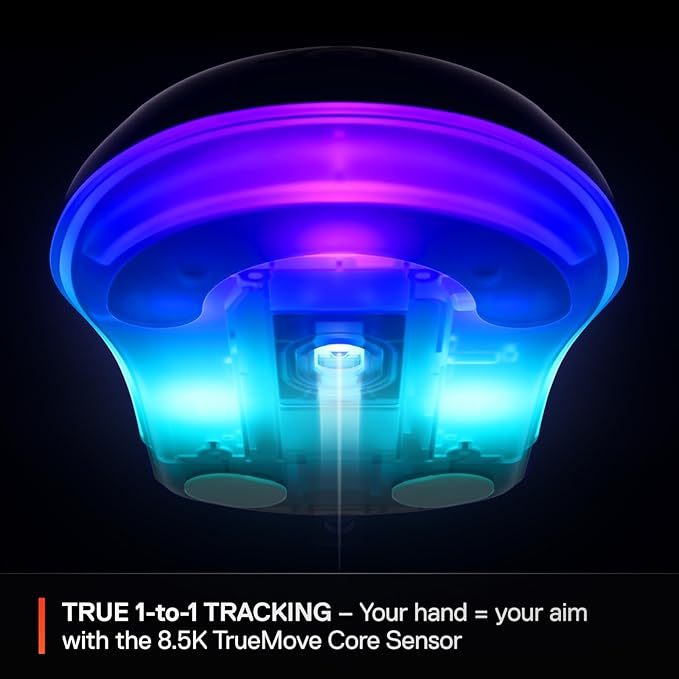 SteelSeries Rival 3 Gen 2 Gaming Mouse — 8500 DPI TrueMove Core Optical Sensor — 60 Million Click Durability — Low Latency — 77g Lightweight — 100% PTFE Feet — RGB — White
