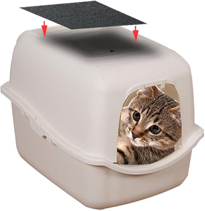 6 Pack Charcoal Cat Litter Box Replacment Filter Hooded Cat Litter Boxes and