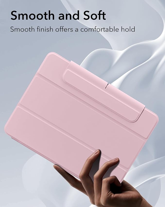 ESR for iPad Pro 13 Inch Case (M5/M4) 2025/2024, Removable Magnetic Cover, Vertical Stand, Fully Supports Pencil Pro and Pencil(USB-C), Rebound 360 Series, Pink