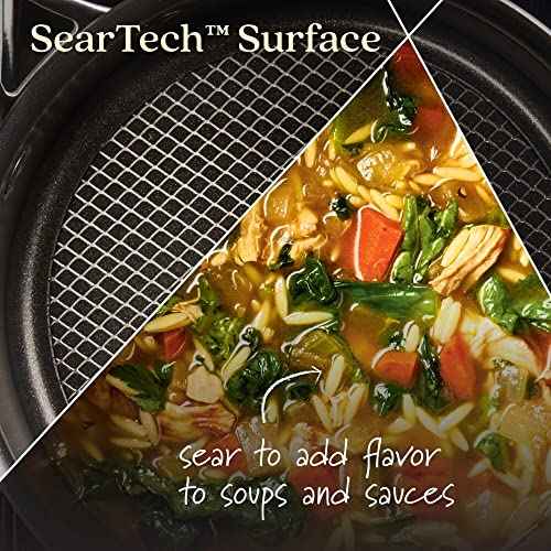 Anolon X Hybrid Nonstick Cookware Saucepan With Lid, Induction Suitable, 3 Quart Non Stick Sauce Pan - Charcoal Gray