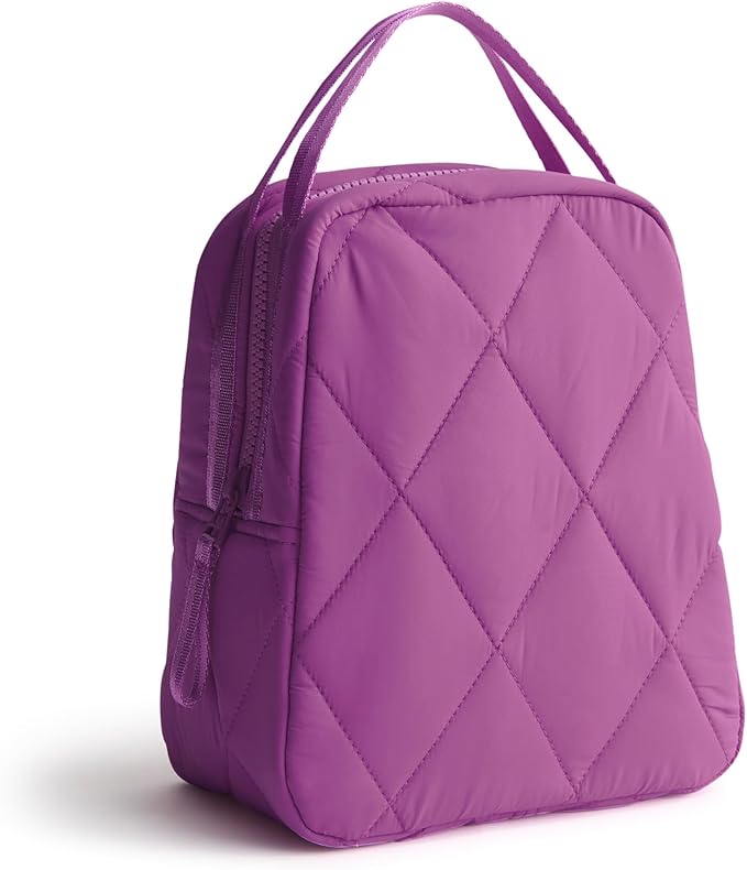 Vera Bradley Women's Featherweight Lunch Bag, Iris Orchid, One Size