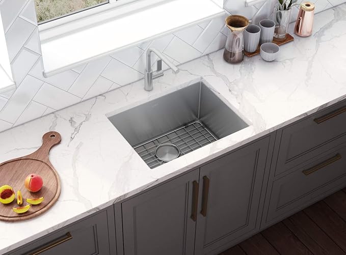 Ruvati 23-inch Undermount 16 Gauge Tight Radius Stainless Steel Kitchen Sink Single Bowl - RVH7123