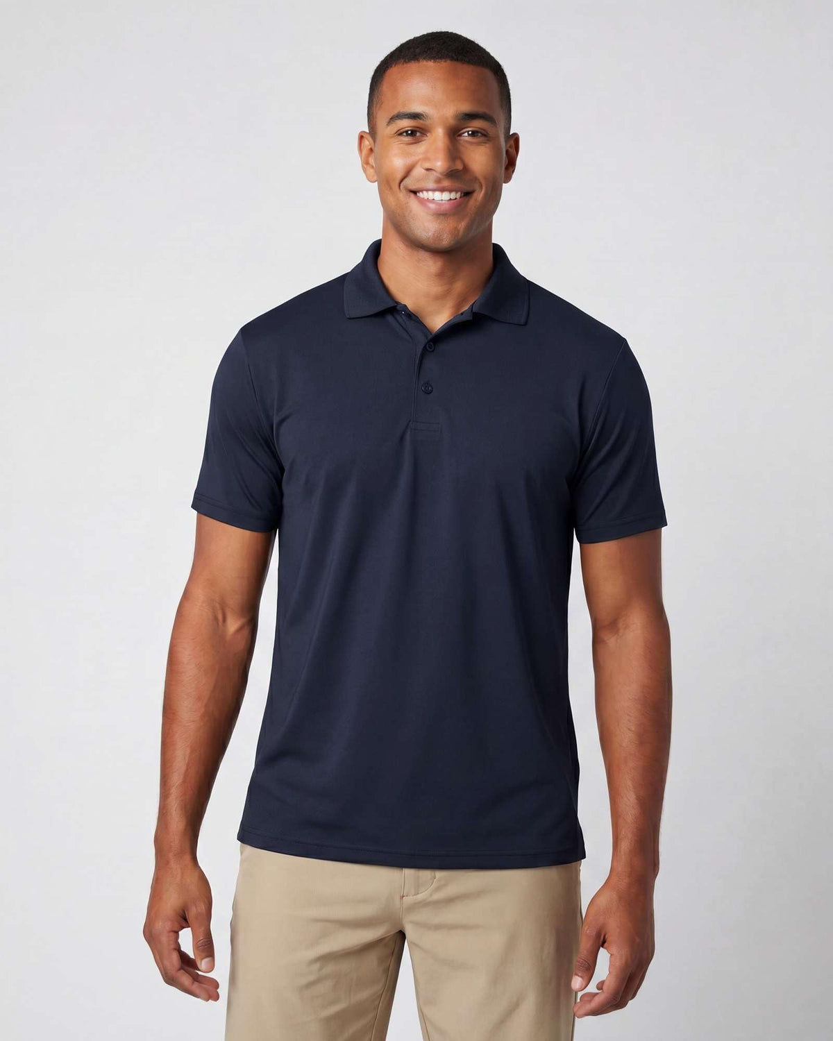 Real Essentials 3 Pack: Men's Short Sleeve Golf Polo Casual Workout Sports Moisture Wicking Collared Shirt (Big & Tall)