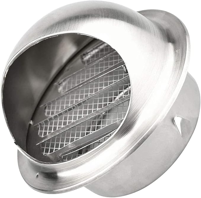 Wall Vent Cover 2"-12" Stainless Steel Round Exhaust Grille Outlet Ventilation