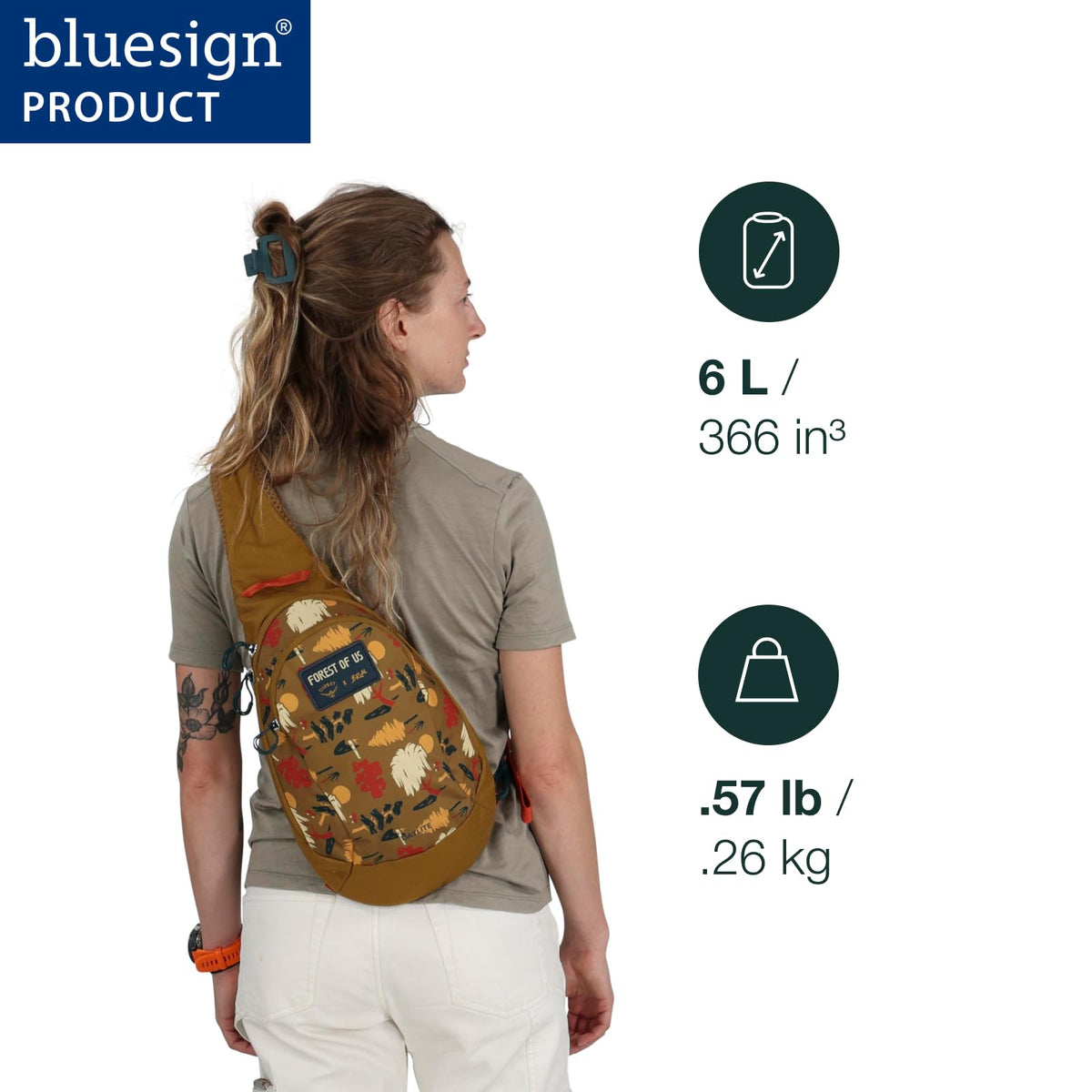 Osprey Daylite Shoulder Sling Bag - Crossbody Backpack for Everyday Carry, Festivals, and Travel, Iris Pink