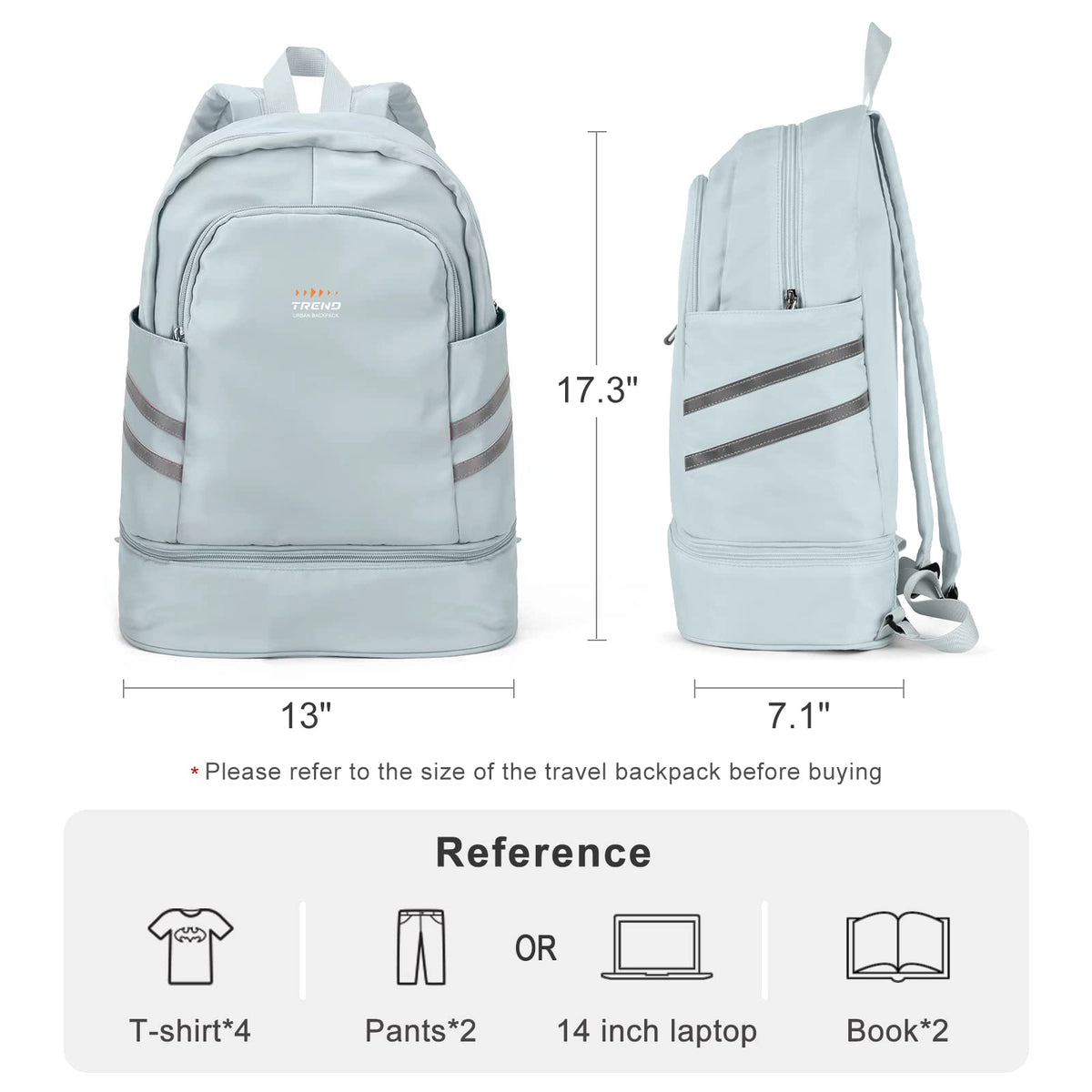 coofay Gym Backpack For Women Waterproof Backpack With Shoe Compartment Lightweight Travel Backpack Sports Backpacks Large Gym Bag