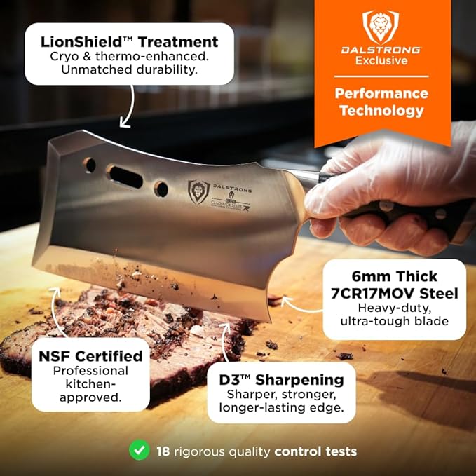Dalstrong Obliterator 9" Meat Cleaver - 7CR17MOV Carbon Steel