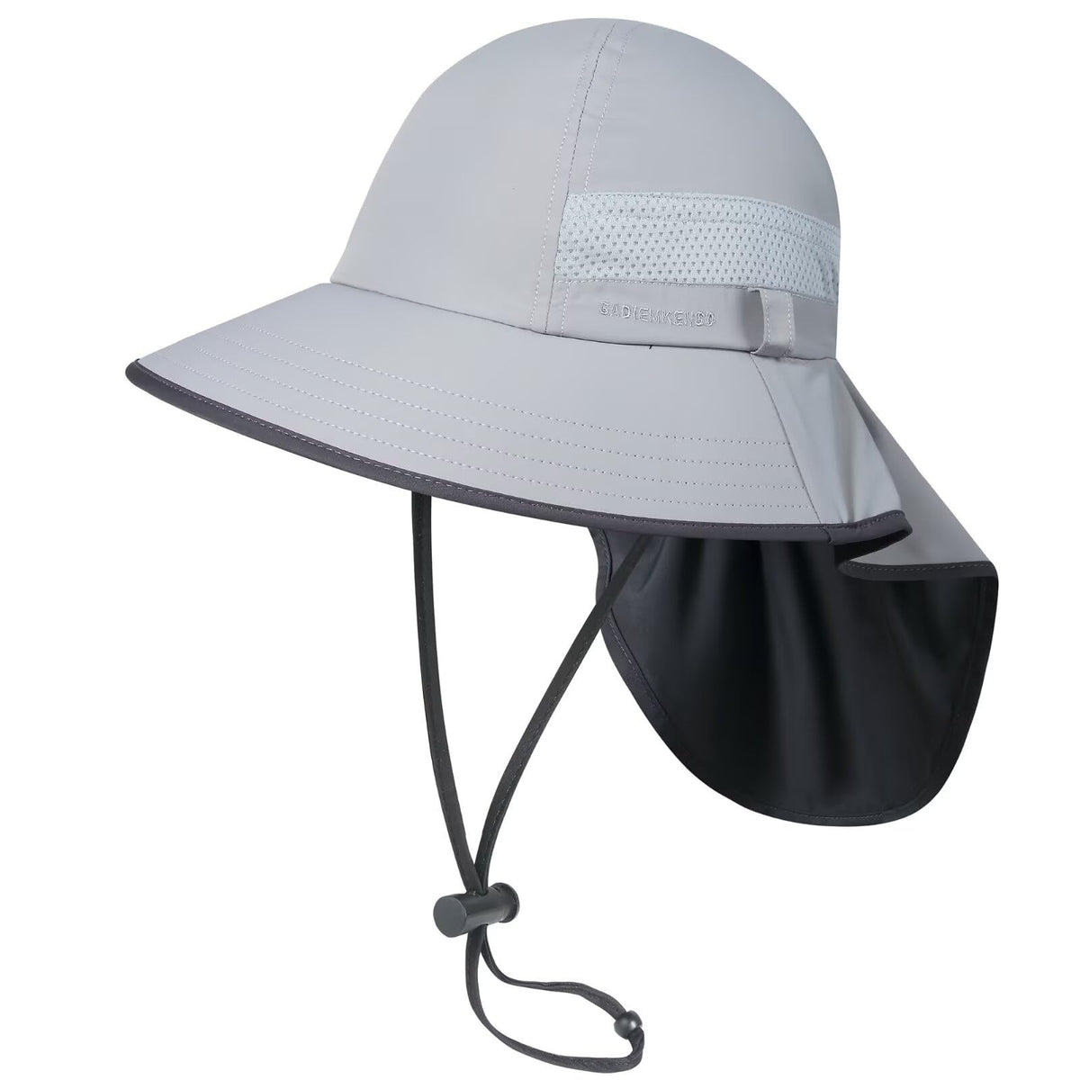 GADIEMKENSD Kids Sun Hat with Neck Flap Wide Brim Bucket Hats for Boys Girls Play Hat UPF 50+ Ultra-Light Sunhats for Beach Travel Fishing Camping Trip Light Gray 6-13 Years