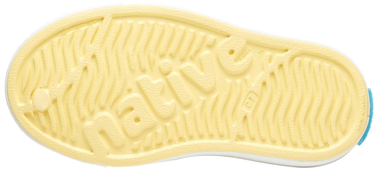 Native Shoes Unisex-Kids Jefferson Sneakers, Gone Bananas Yellow/Shell White, 12 Little Kid