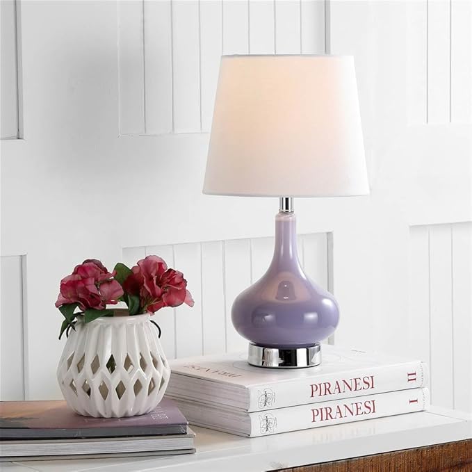 Safavieh Kids Lighting Collection Amy Purple Gourd 18-inch Bedroom Living Room Home Office Desk Nightstand Table Lamp (LED Bulb Included)