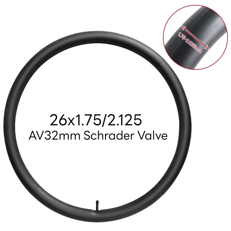 26x1.75/1.95/2.0/2.10/2.125 Bike Tubes 26" Replacement Bicycle Inner Tubes (2 PCS) Reliable 26 x 1.75-2.125 Inner Tubes AV32mm Schrader Valve for City/Road/Mountain/Cruiser Cycling Scenarios
