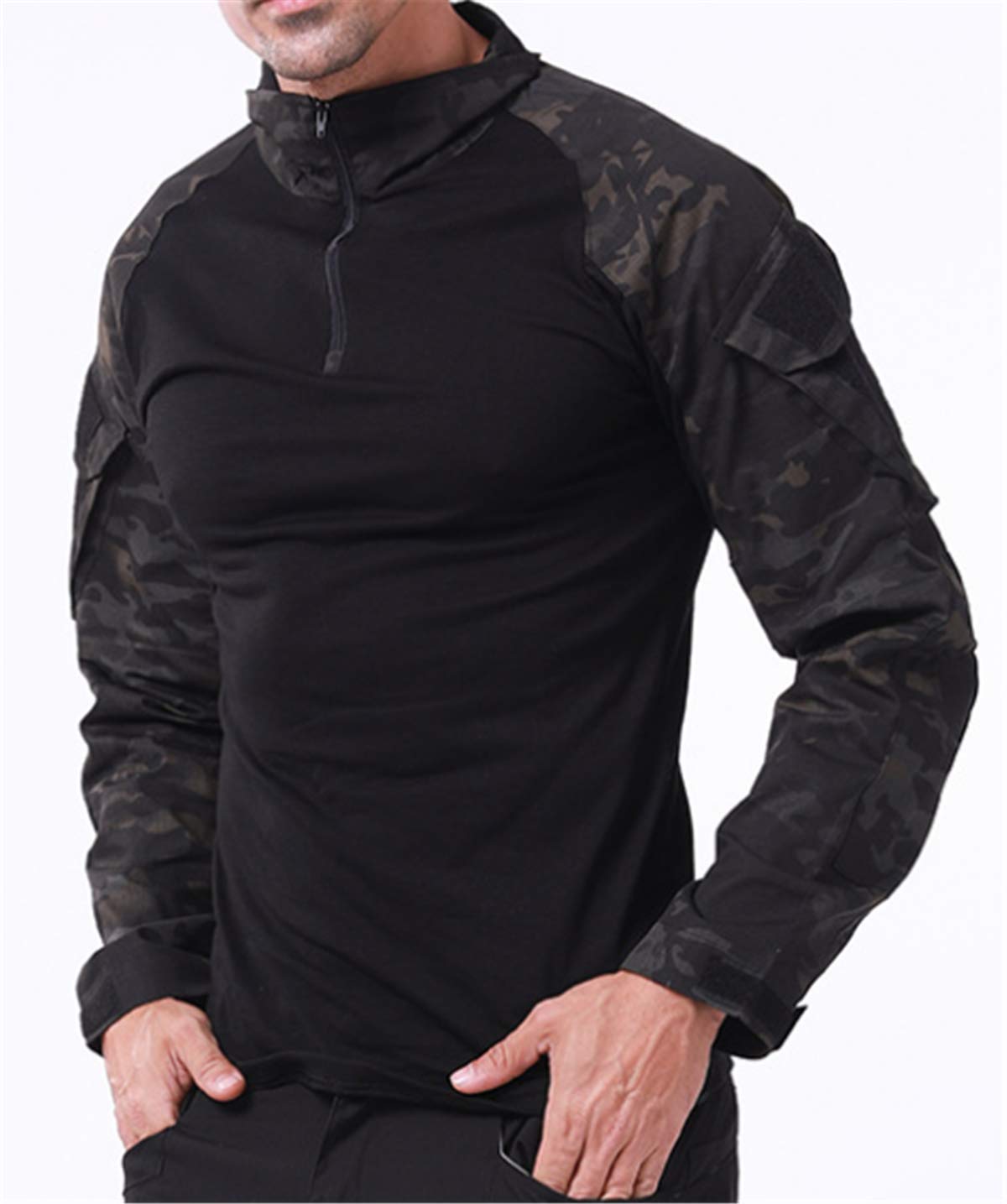 HARGLESMAN Men's Tactical Military Suits Long Sleeve Fitting Amry Uniforms Combat Shirt and Pants with Knee Pads