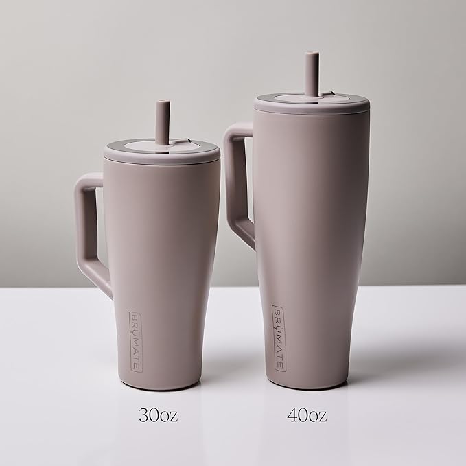 BrüMate Era 40 oz Tumbler with Handle and Straw | 100% Leakproof Insulated Water Bottle Tumbler with Lid and Flexible SoftSip Straw | Made of Stainless Steel | Cup Holder Friendly | 40oz (Mist)