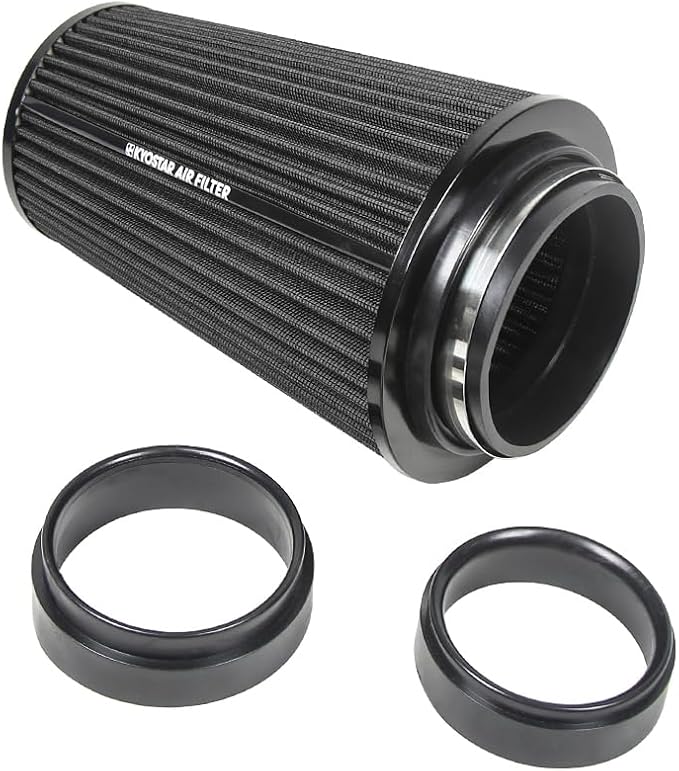 Universal 3/3.5/4" High-Flow Air Filter, Reusable Cone Cold Air Intake