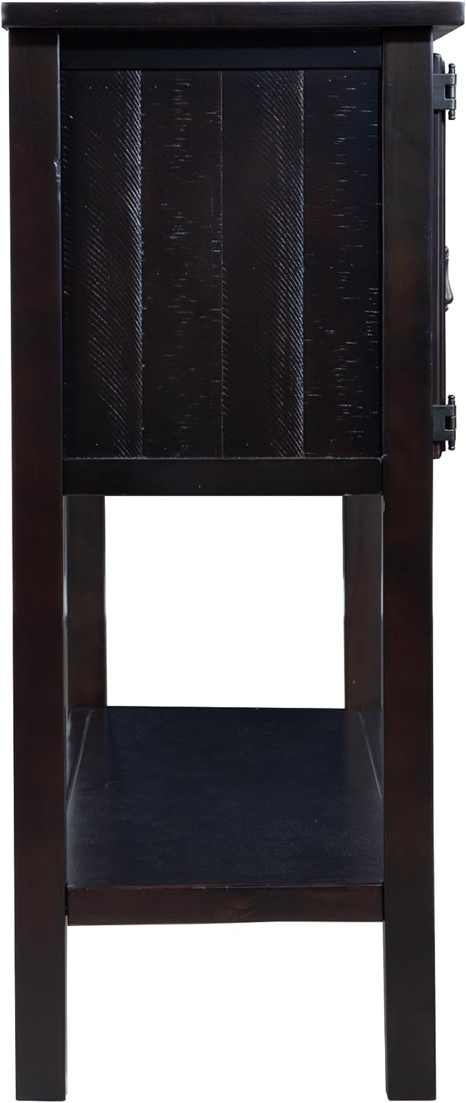 LKTART Solid Wood Farmhouse Console Table,Sofa Table with Storage Drawers and Shelves,Entryway Table for Entry Hallway Foyer Sofa Side Table,Easy Assembled(48" Espresso)