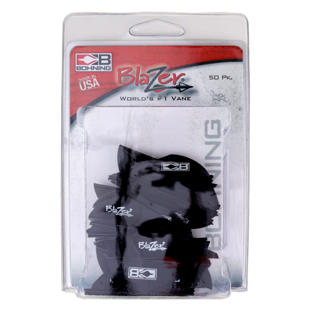 Bohning Blazer® Vane, 2” Hunting, 3D, Vane, Black, 50pk